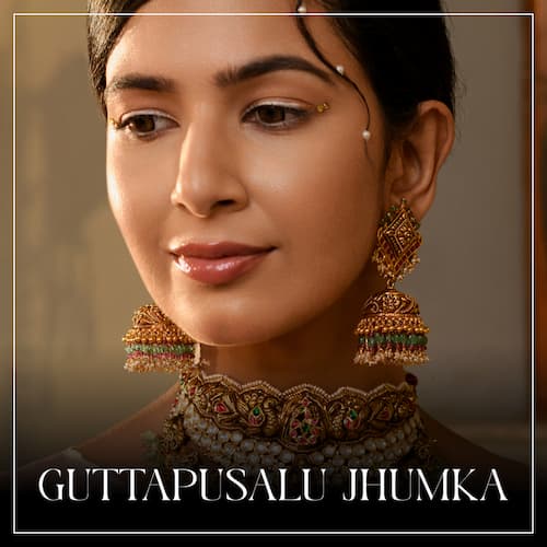 22K Gold Guttapusalu Jhumka