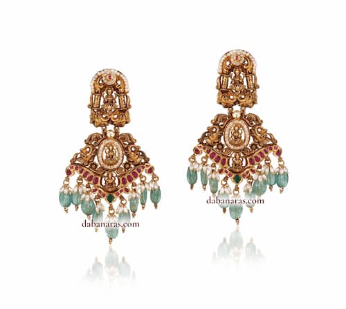 22K Gold Diamond Earrings